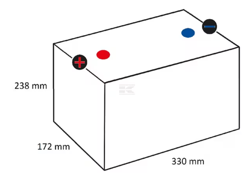 BA605102080KR00 Batteria 12V 105Ah 800A, Kramp POLI ESTERNI CENTRALI