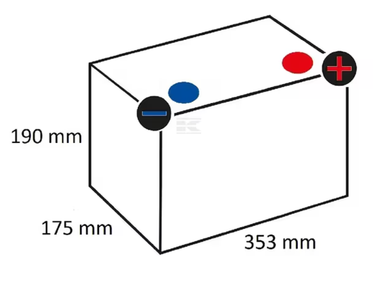 BA590122072KR00 Batteria 12V 90Ah 720A, Kramp BASSA