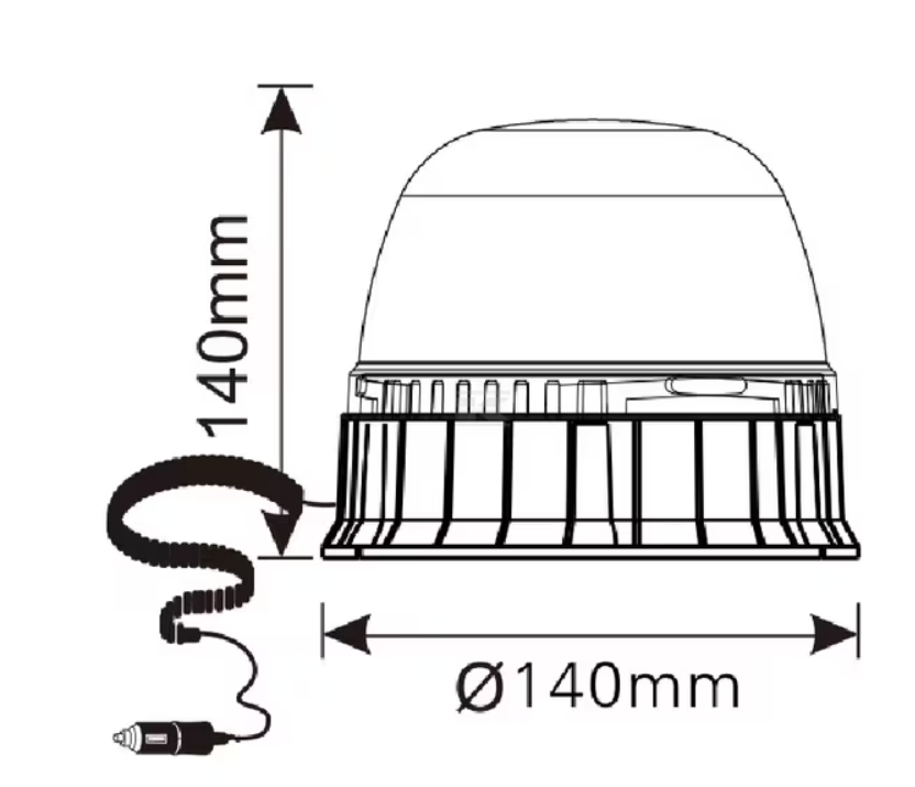 ILLA2002200 Lampeggiante a LED, magnetico con presa