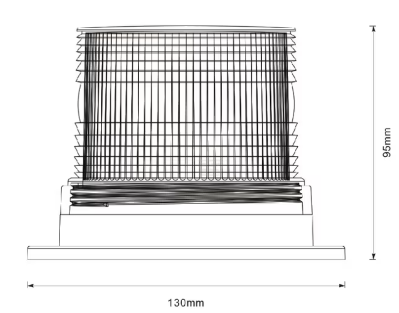 ILLA2006200 Lampeggiante LED, 10-110 V, fissaggio a vite