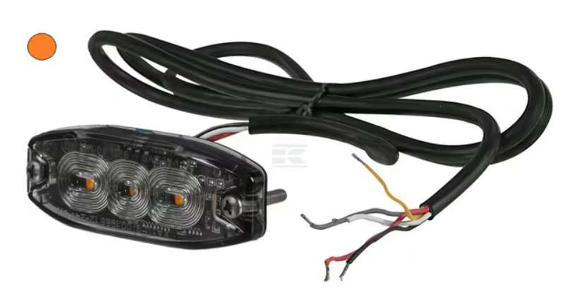 ILLA2007300 Avvisatore lampeggiante, giallo, 3 LED