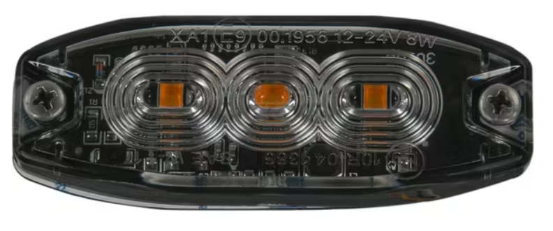 ILLA20073R00 Lampeggiante LED, rettangolare, 10/30V, rosso, 82x30x9 mm, 3 LED, Kramp