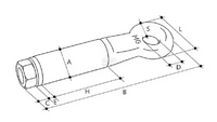 RA128512125200 Occhione di traino rotante 12 T Ø 52