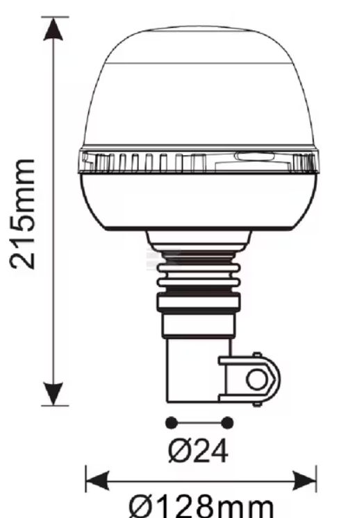 ILLA2002700 Lampeggiante a LED, montaggio ad asta DIN EMC