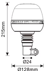 ILLA2002700 Lampeggiante a LED, montaggio ad asta DIN EMC