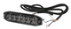 ILLA200763M00 Fanalino lampeggiante LED, rettangolare, 10/30V, arancione, 130x30x7mm, 6 LED, Kramp
