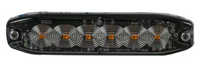 ILLA200763M00 Fanalino lampeggiante LED, rettangolare, 10/30V, arancione, 130x30x7mm, 6 LED, Kramp
