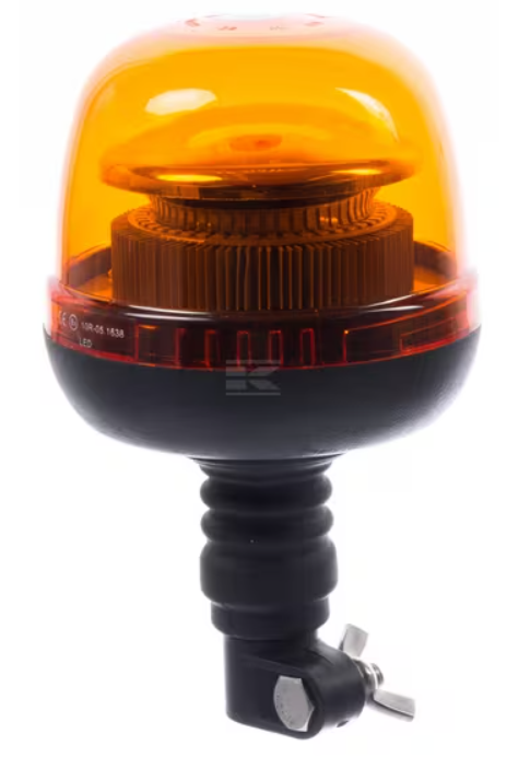 ILLA2002000 Girofaro LED,24W, 12/24V, ambra, flessibile, montaggio ad asta, Ø128x215 mm, Kramp